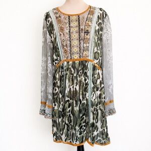 Double D Ranch Embroidered Camo Print Tunic Dress M
